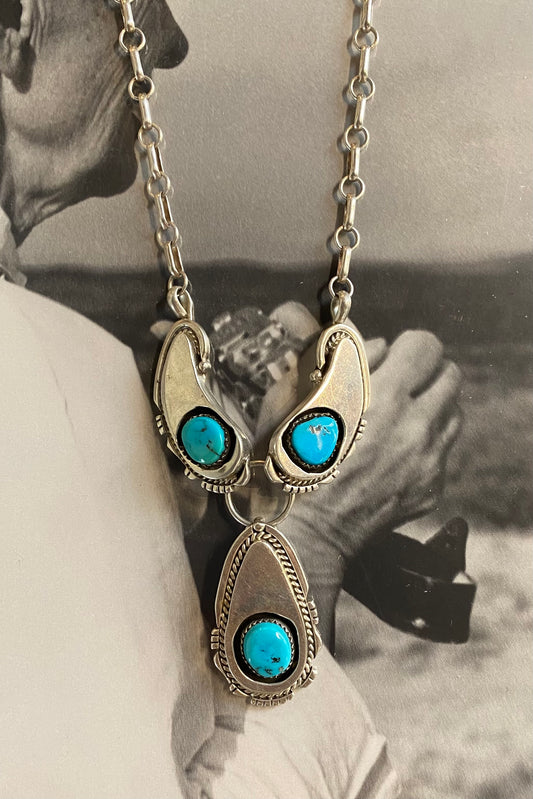 Sterling Najavo Turquoise Necklace