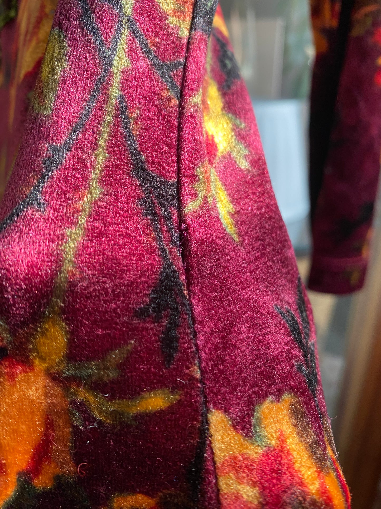 Betsey Johnson Velvet Floral Babydoll Dress