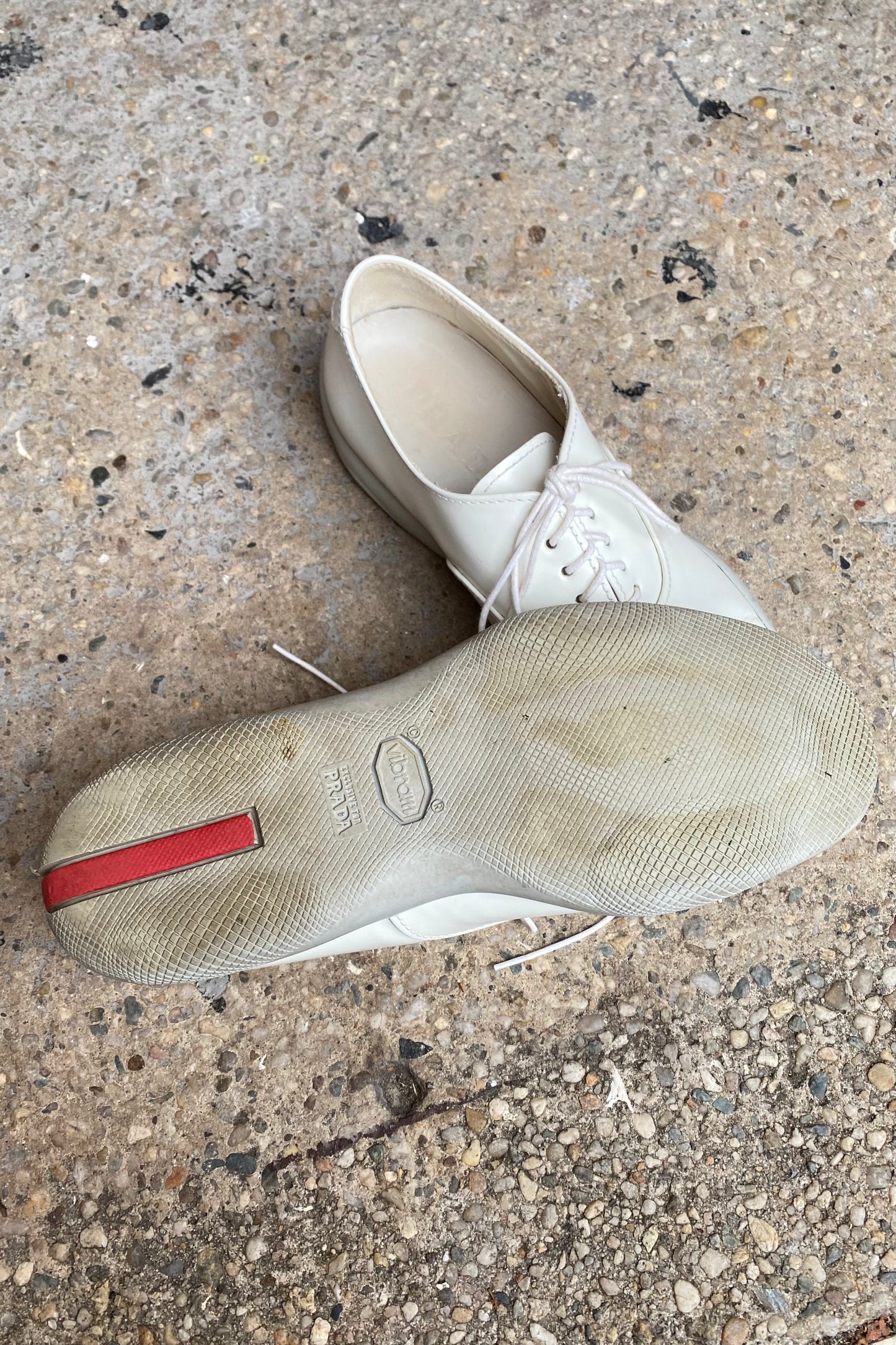 Prada Vibram Leather Lace Up Shoes