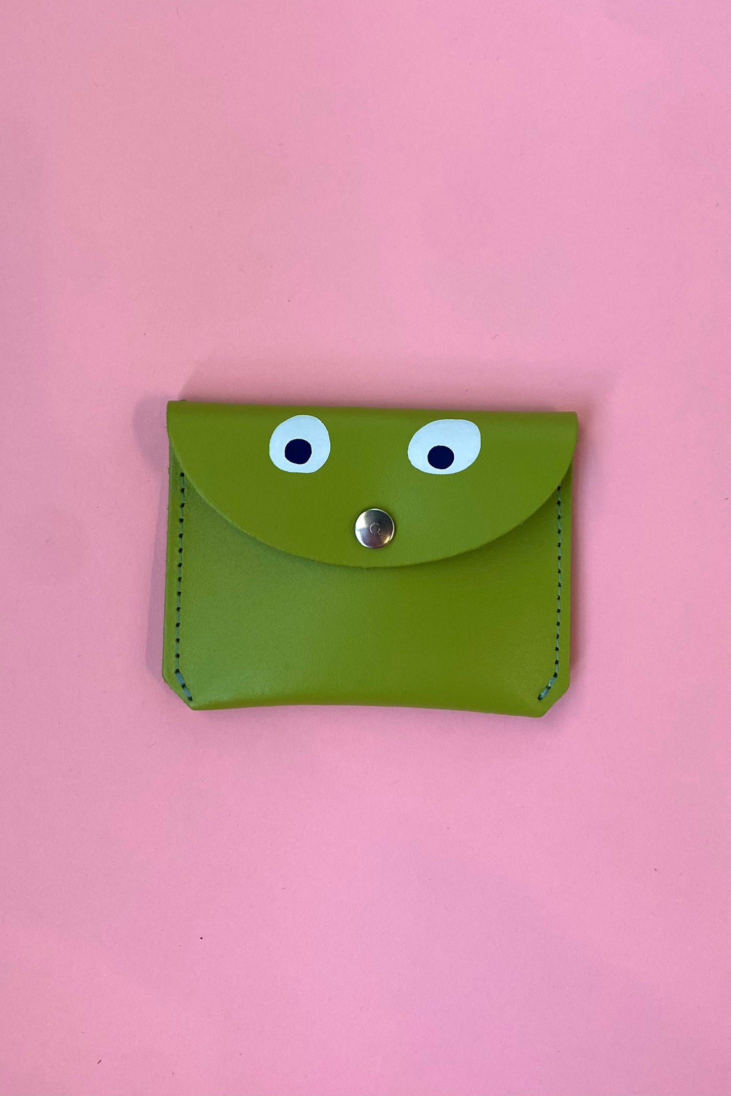 Mini Money Googly Purse - Apple Green