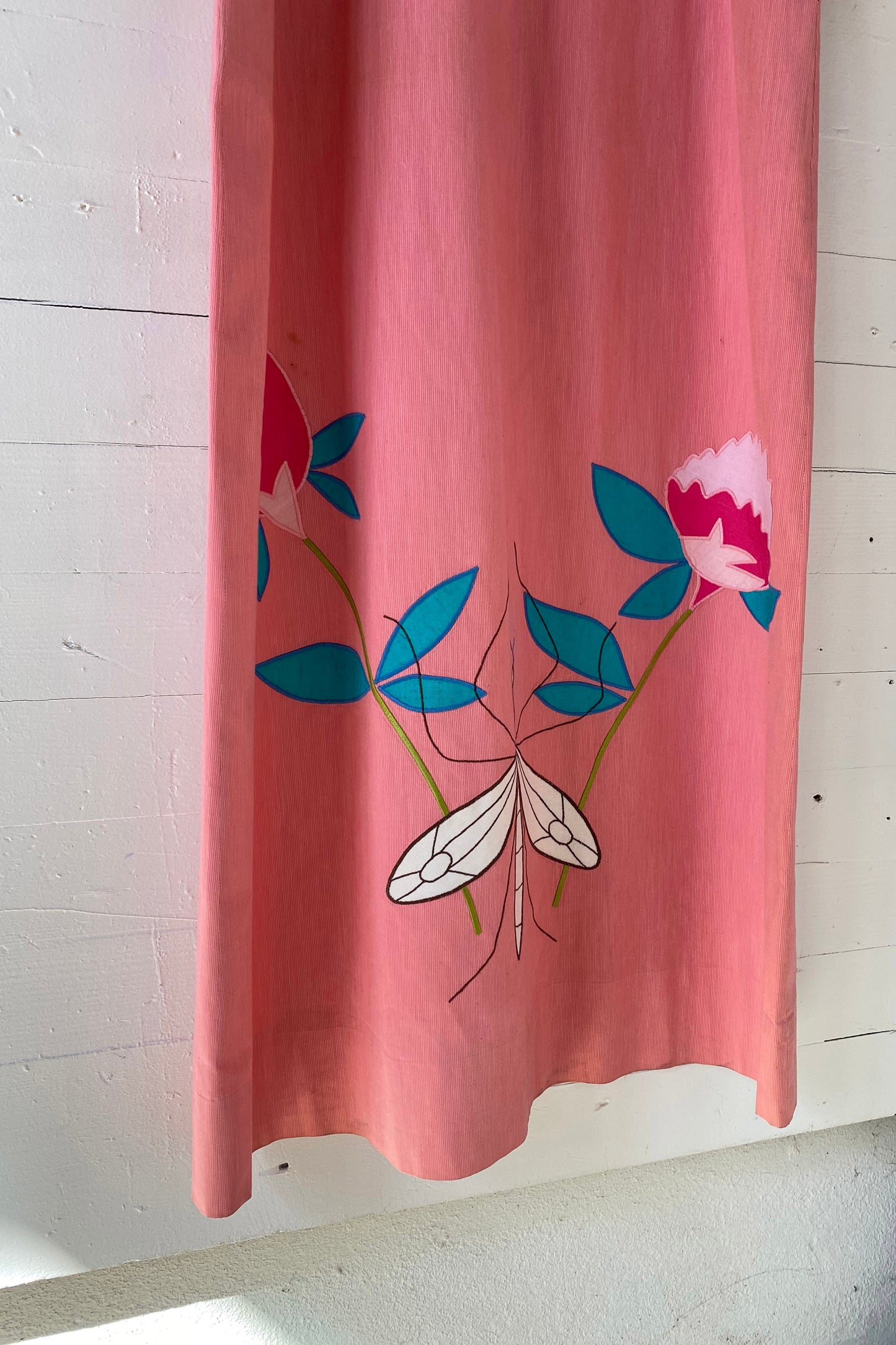Vintage Lydia de Roma Pink Dragonfly Dress