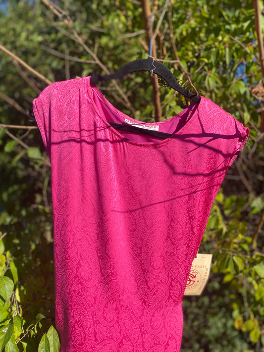 Giorgio Sant'Angelo Silk Pink Paisley Dress