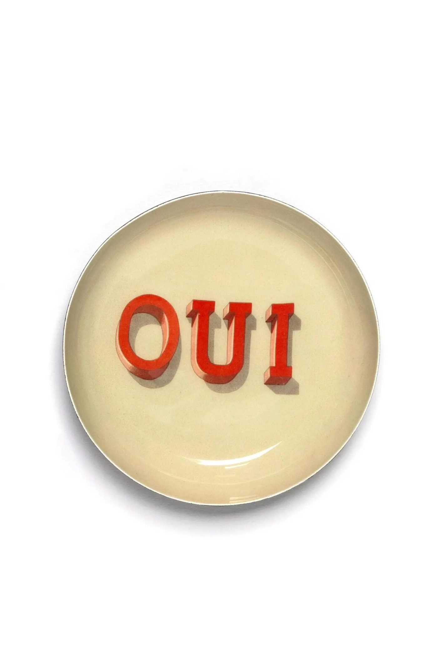 Round Enamel Tray - Oui