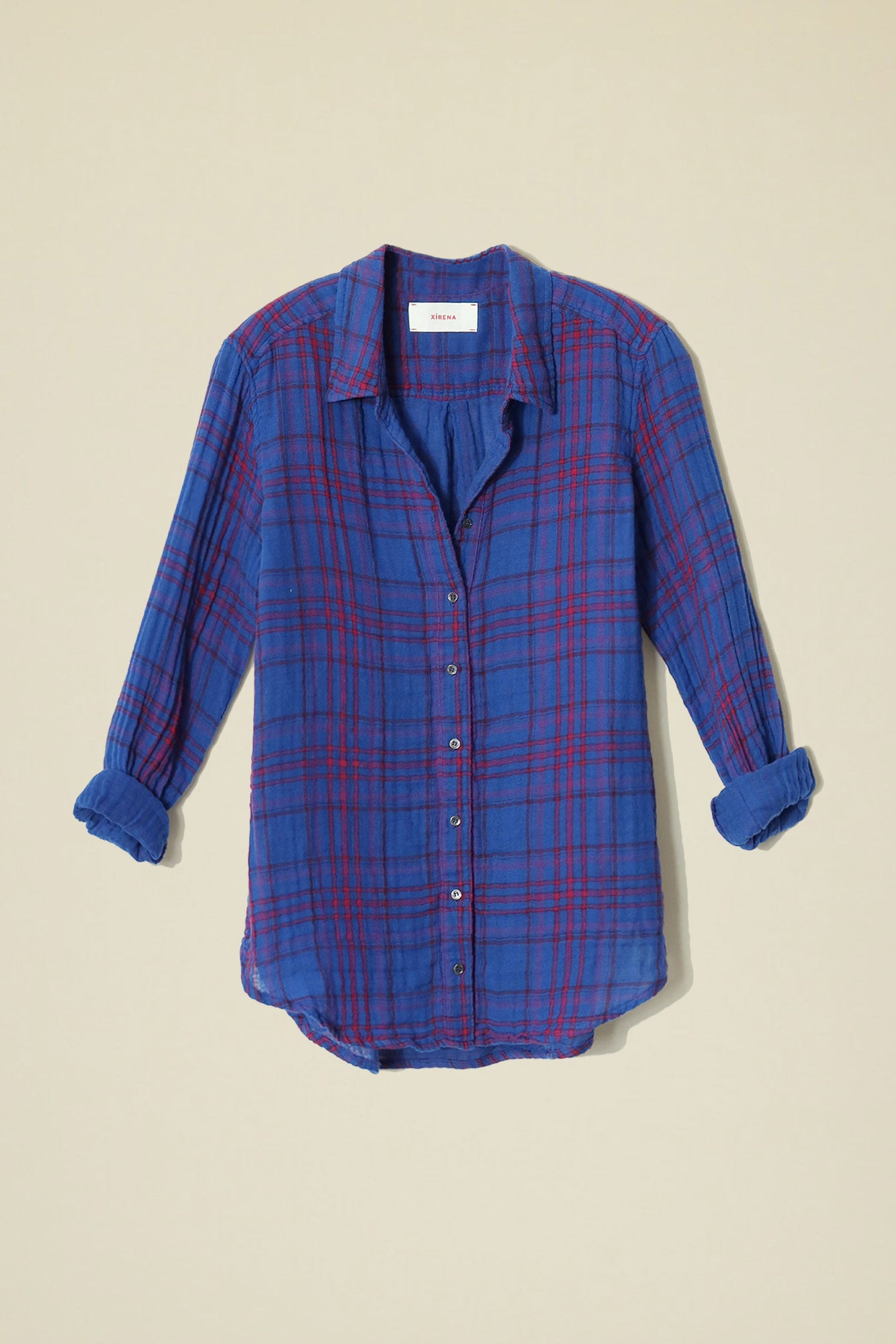XIRENA Scout Shirt in Brilliant Blue Plaid