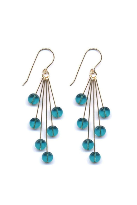 I. RONNI KAPPOS Blue Cluster Earrings