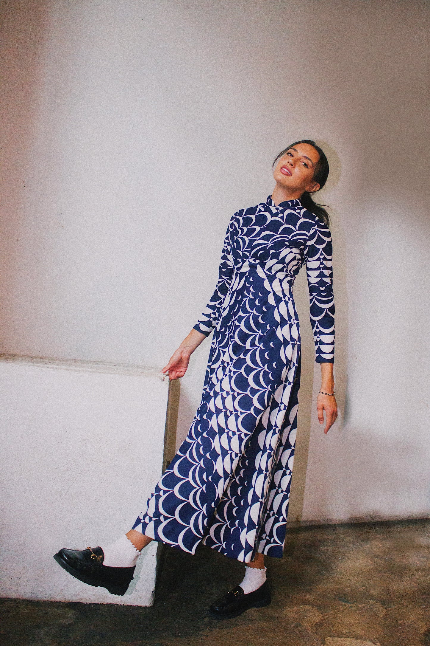 70's Geometric Maxi Dress