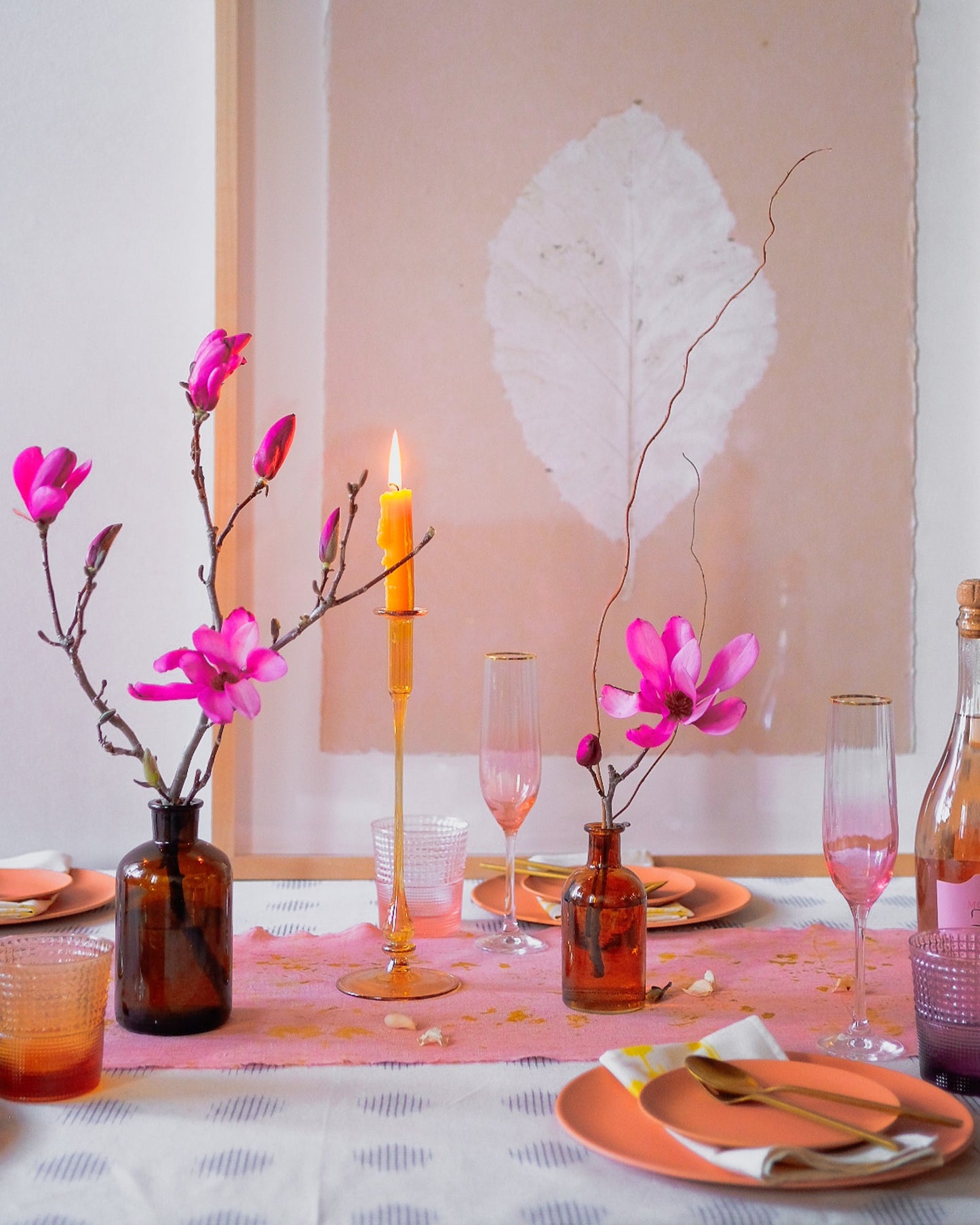 SOIL TO STUDIO Plant Dyed Handwoven Linen Table Runner