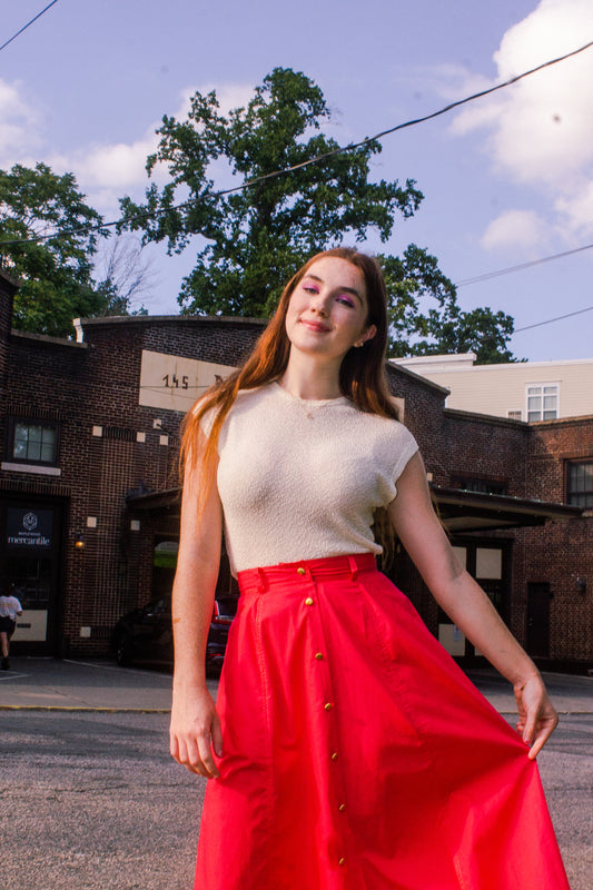 Vintage Brett Harrison Coral 80's Skirt