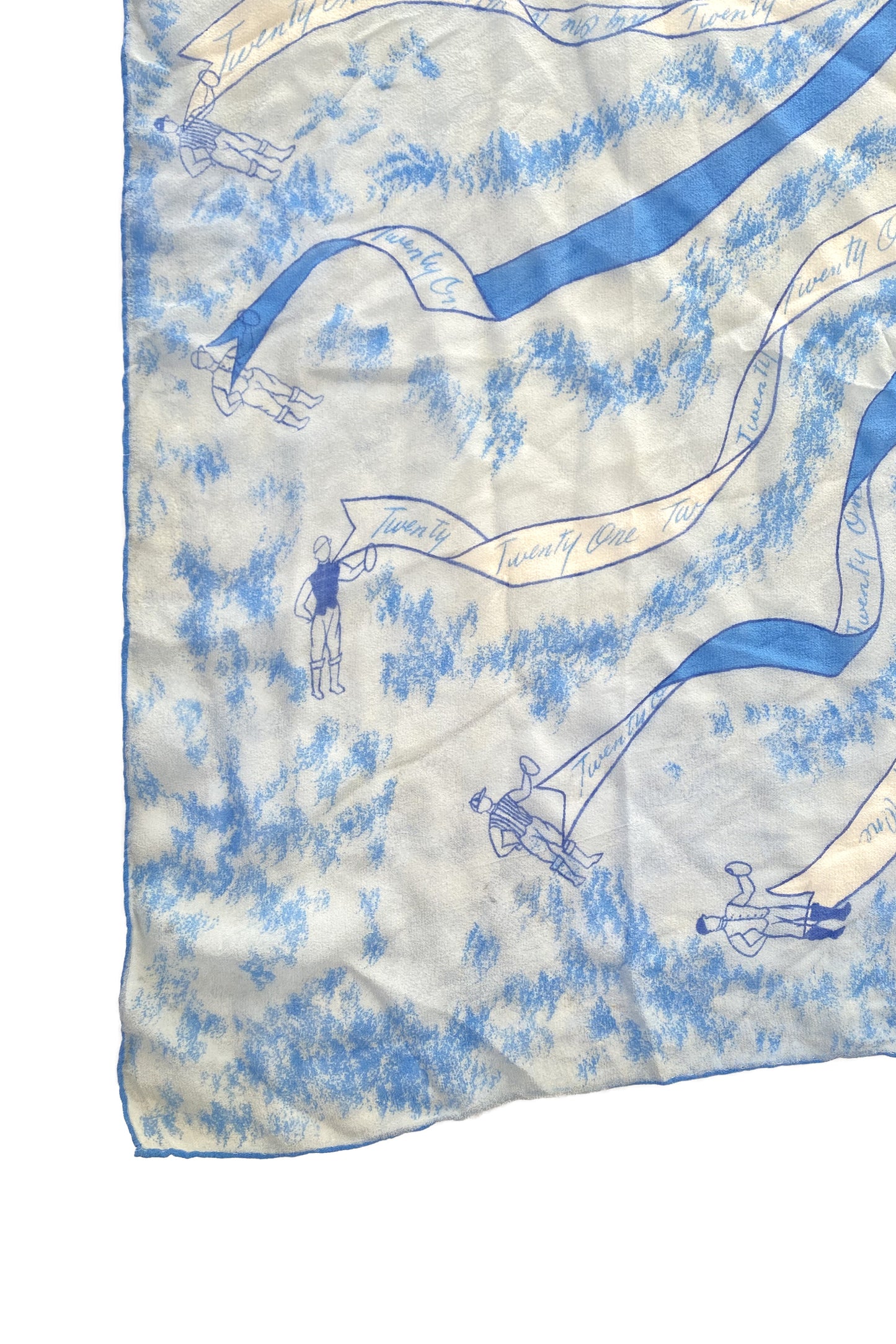 Vintage 'Twenty One' Silk Scarf