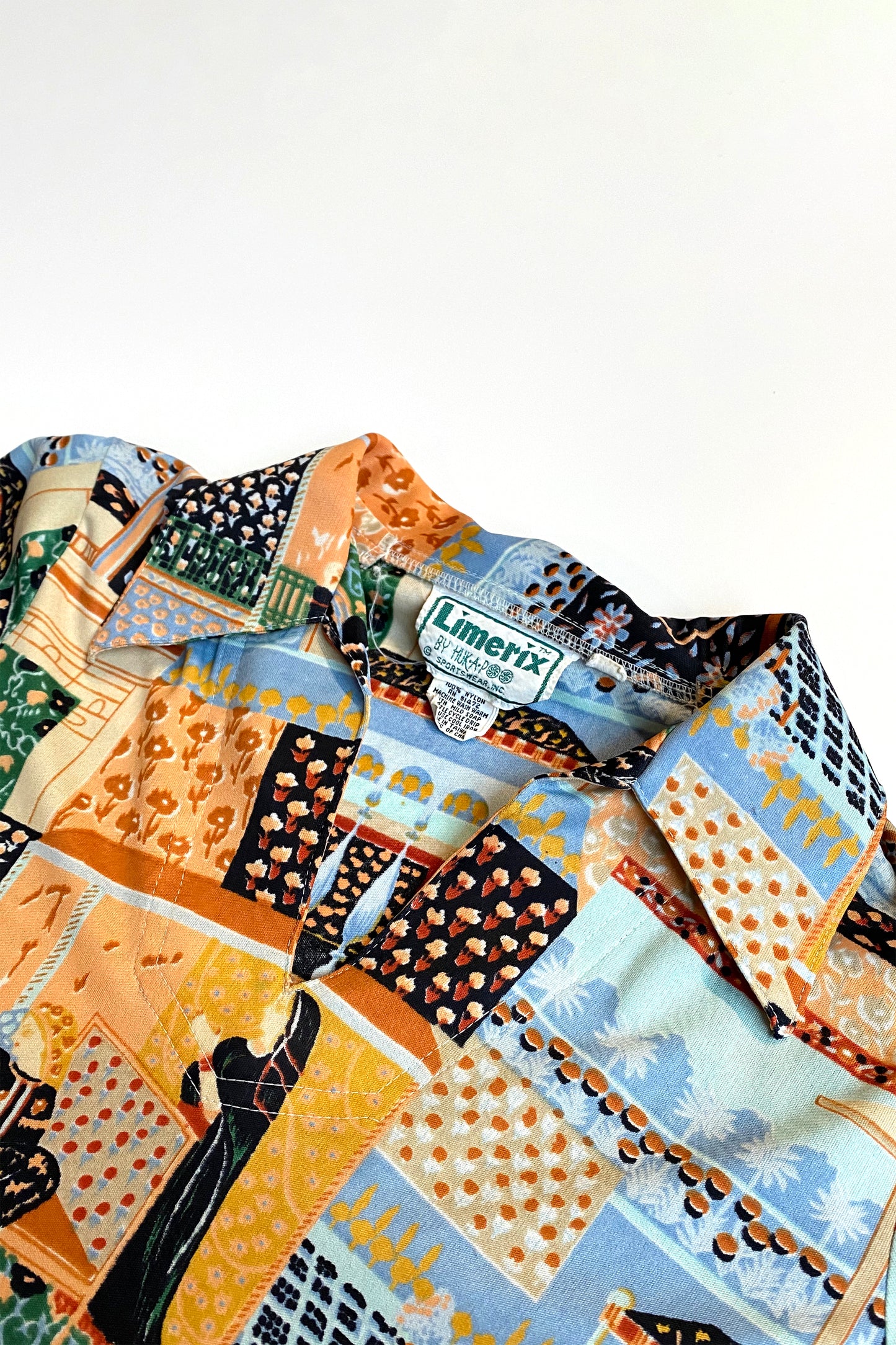 Novelty Print Polo Knit Top