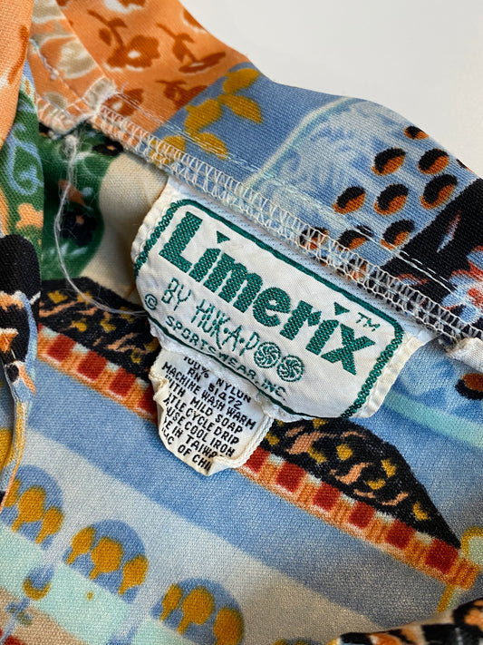 Novelty Print Polo Knit Top