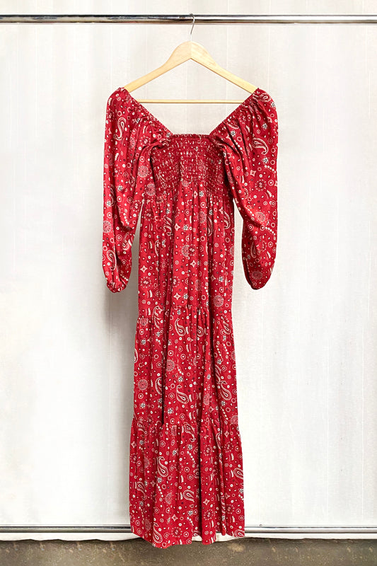 XIRENA Imogen Dress in Red Bandana