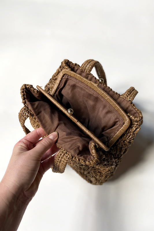 Vintage 50's Raffia Handbag