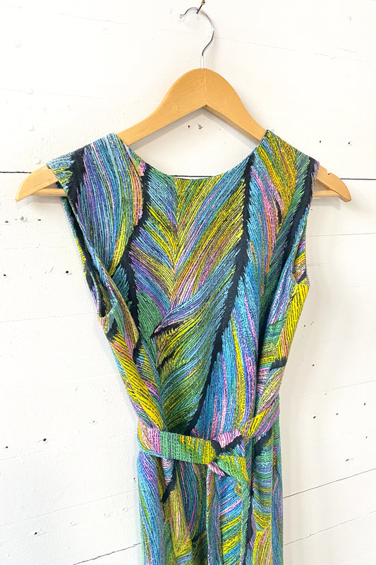 Vintage 60's New Moh Long Raw Silk Mini Dress