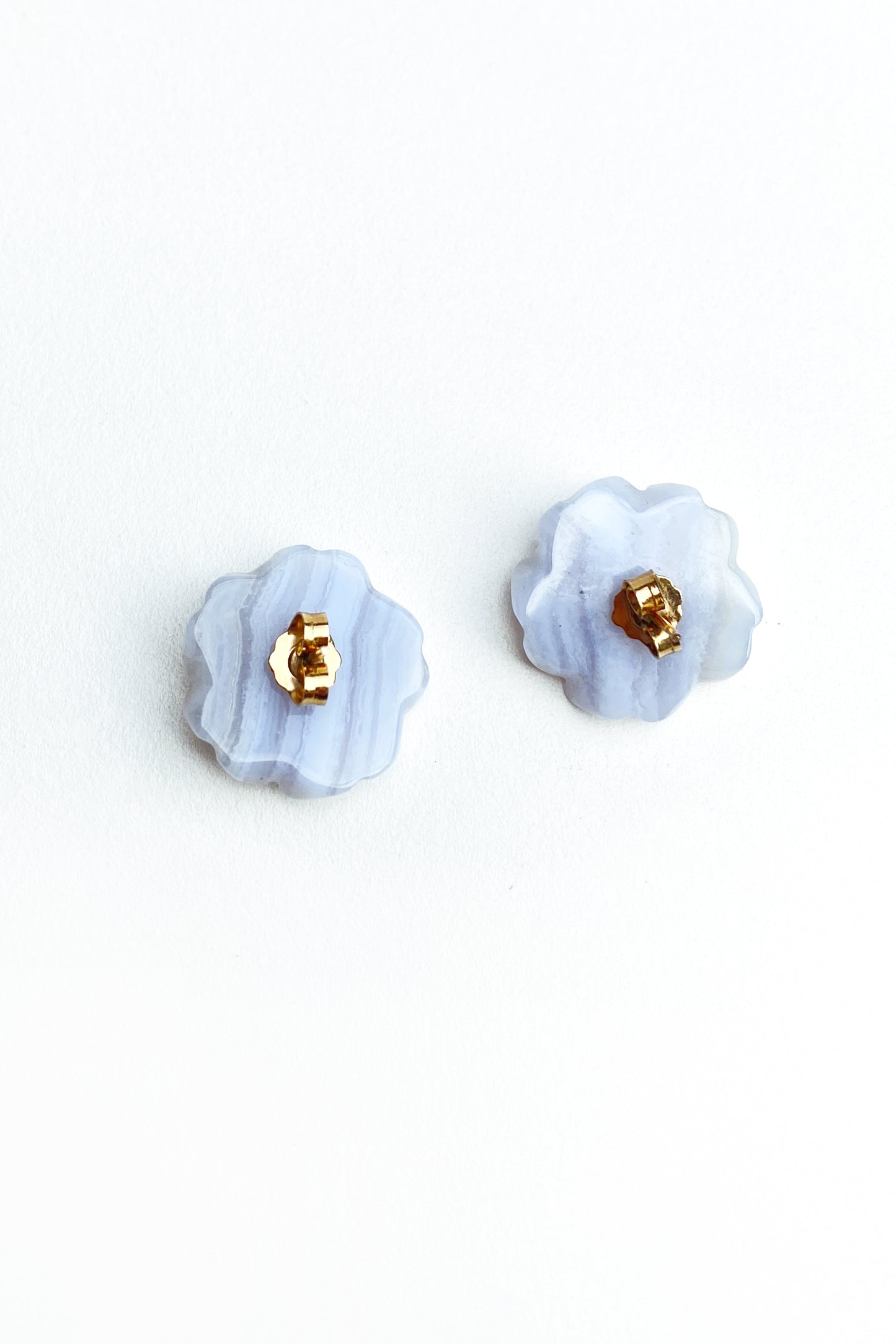Vintage Carved Floral Post Earrings