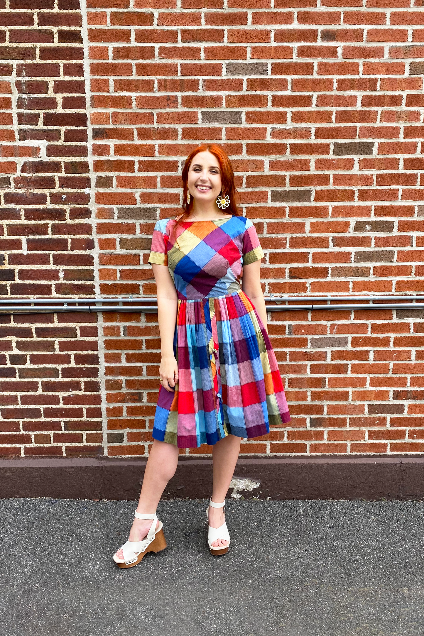 Vintage Patchwork Plaid 50's Dress