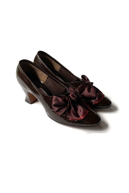 Handmade oxblood kitten heels Size 7.5