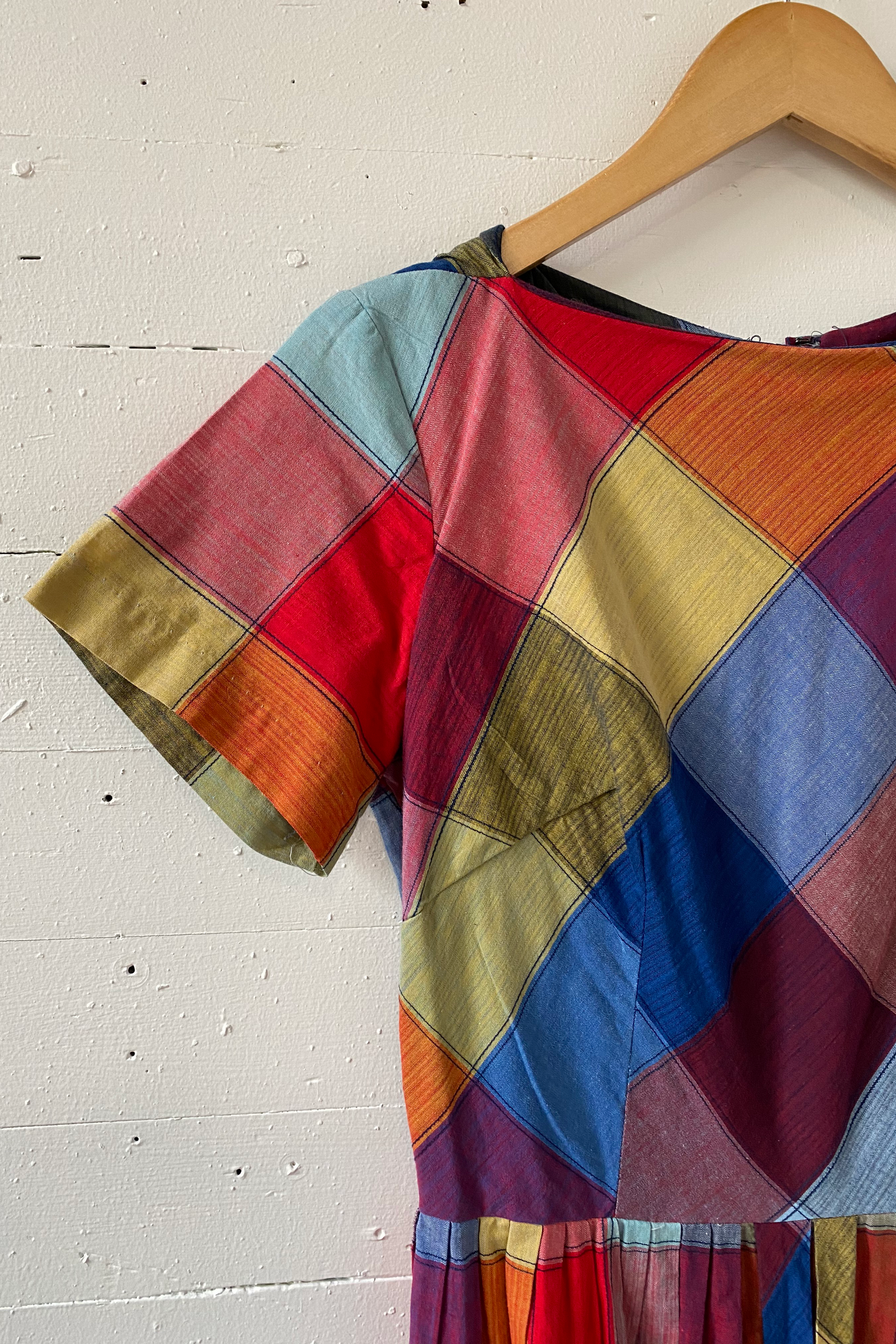 Vintage Patchwork Plaid 50's Dress