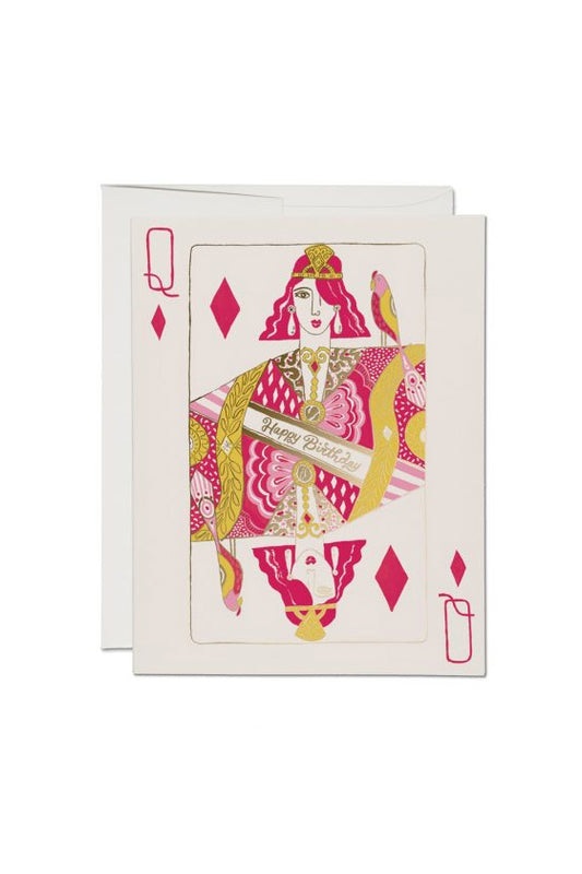 Queen of Diamonds Birthday Greeting Card