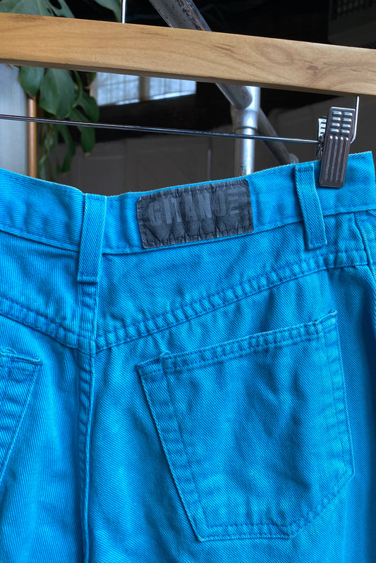 Overdyed Aqua Gitano Shorts