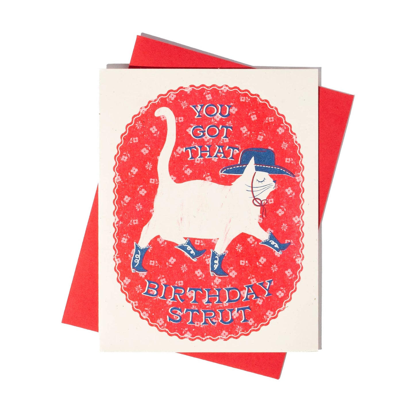 Birthday Strut - Risograph Card