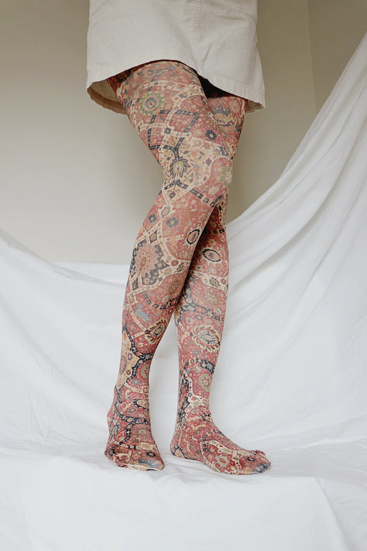 'Ethnic' Printed Nylon Tights