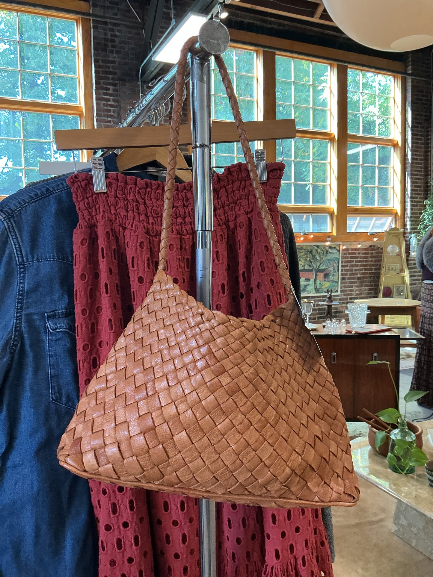 AA. Consignment Happy French Gang Leather Woven Bag