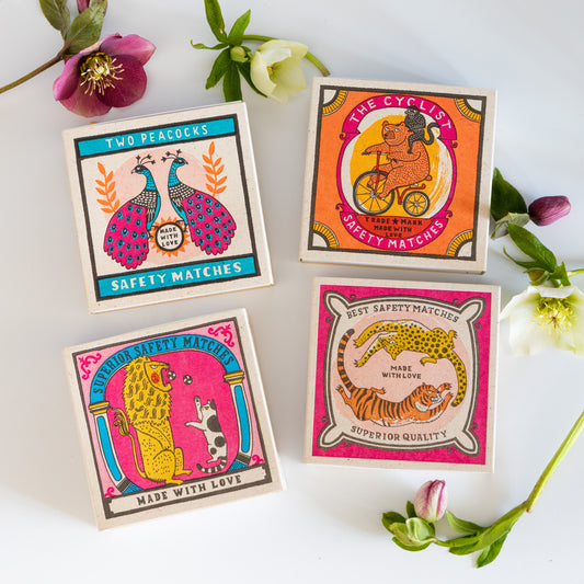 Two Peacocks Matchbox