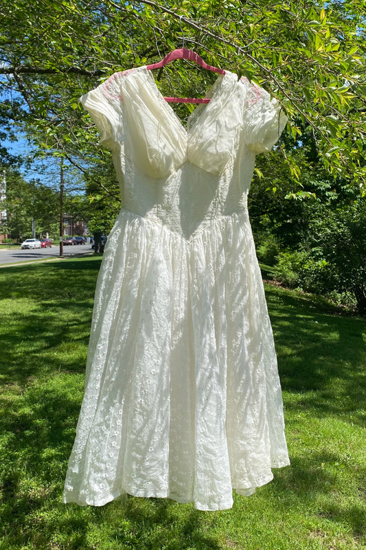 Organdy Eyelet bridal Dress