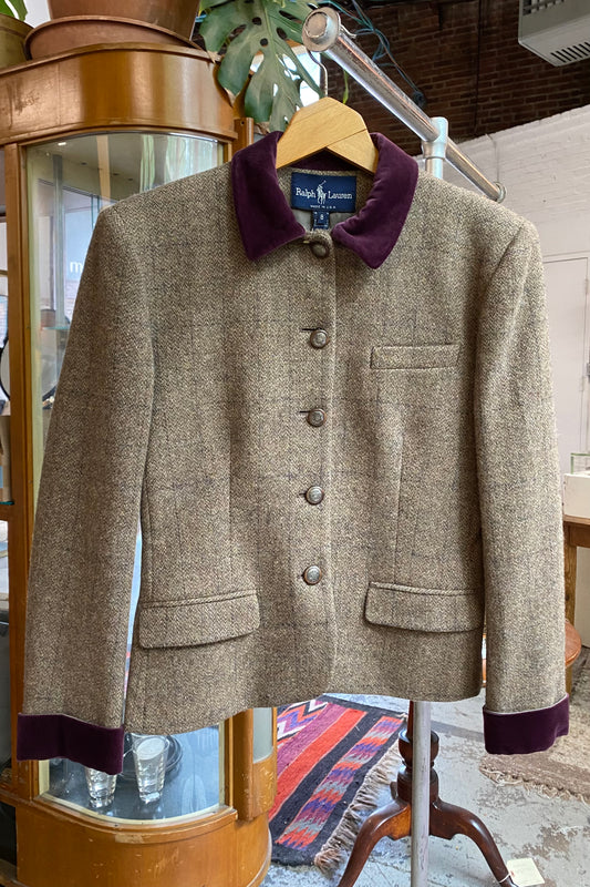 Ralph Lauren Wool Jacket with Velvet Collar