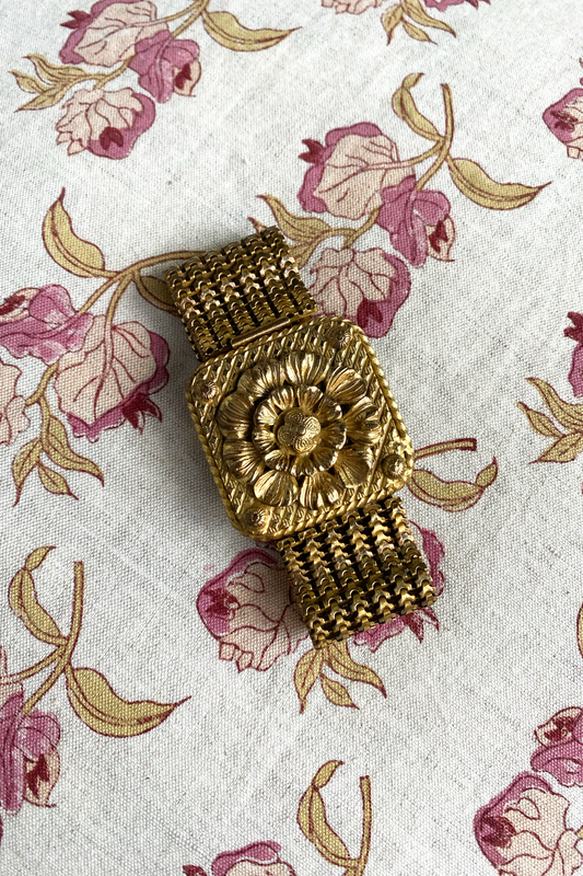 Antique gilt Victorian cuff bracelet