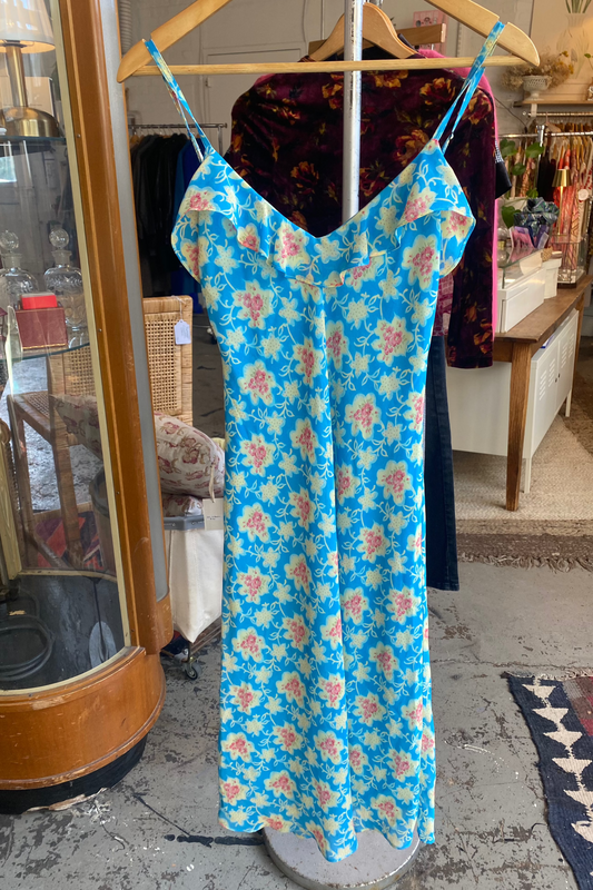 Betsey Johnson Aqua Poly Slip Dress