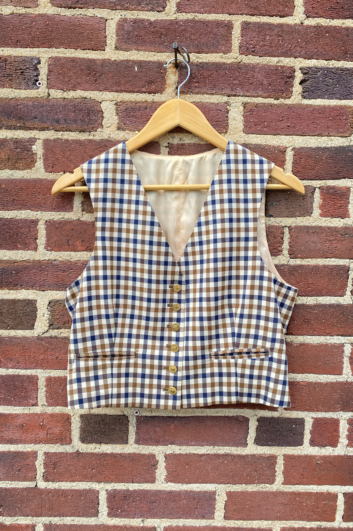 Aquascutum Plaid Print Vest