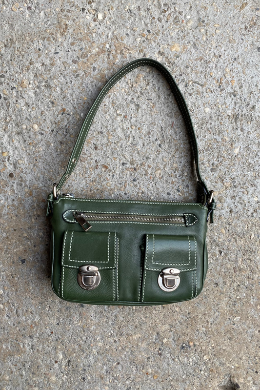 Marc Jacobs Small Green Leather Shoulder Bag