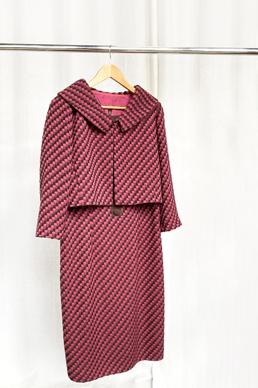 1950’s 1960’s wool two piece jacket dress set