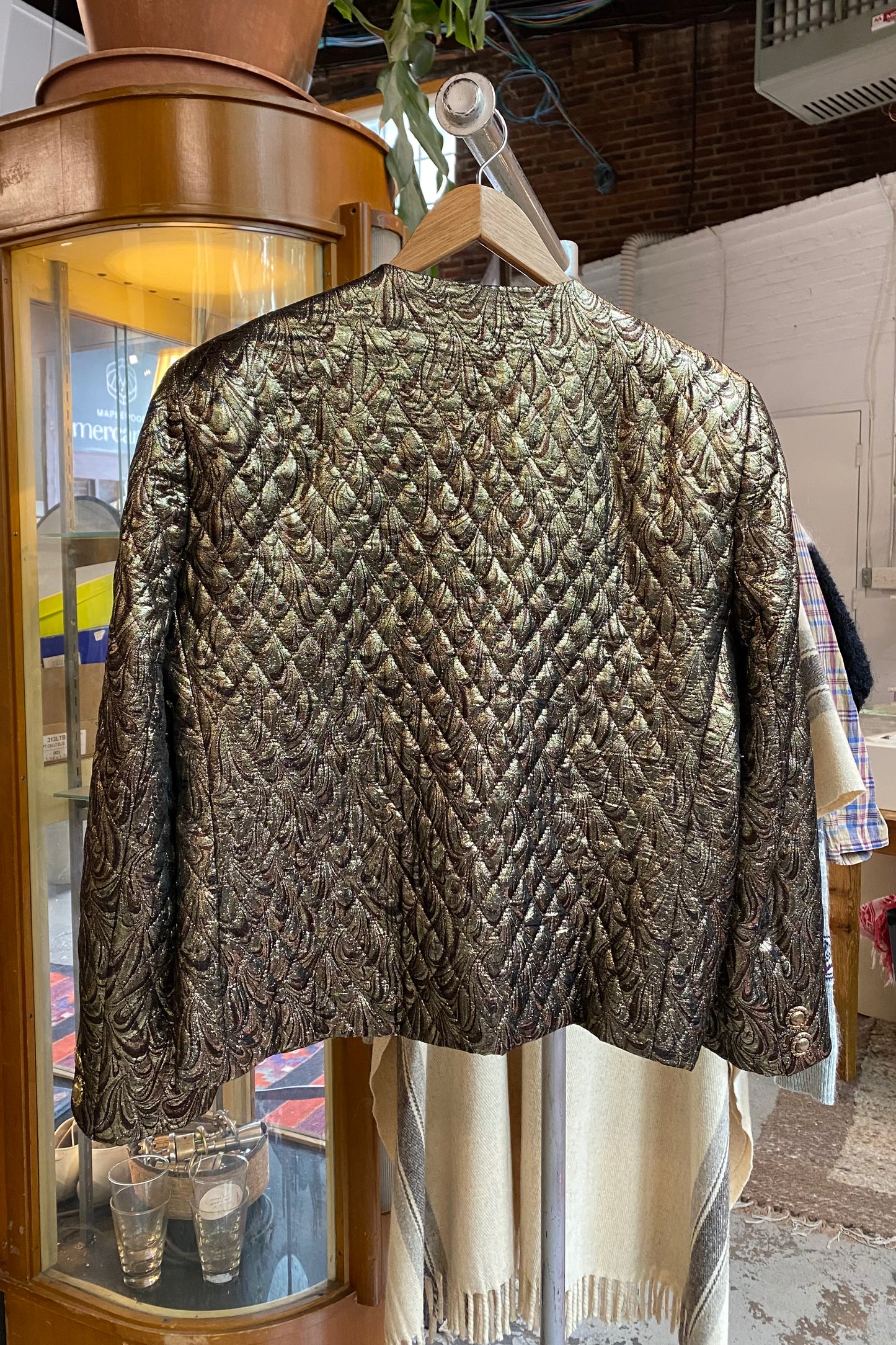 Quilted Carlisle Jacket - Gold Lamé