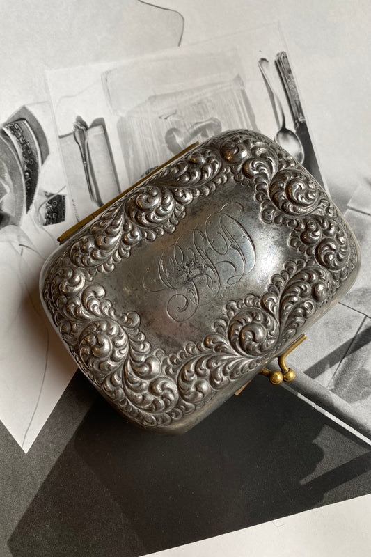 Antique pewter kisslock Small Case