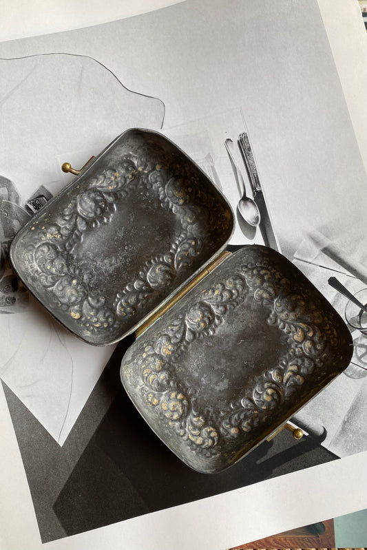 Antique pewter kisslock Small Case