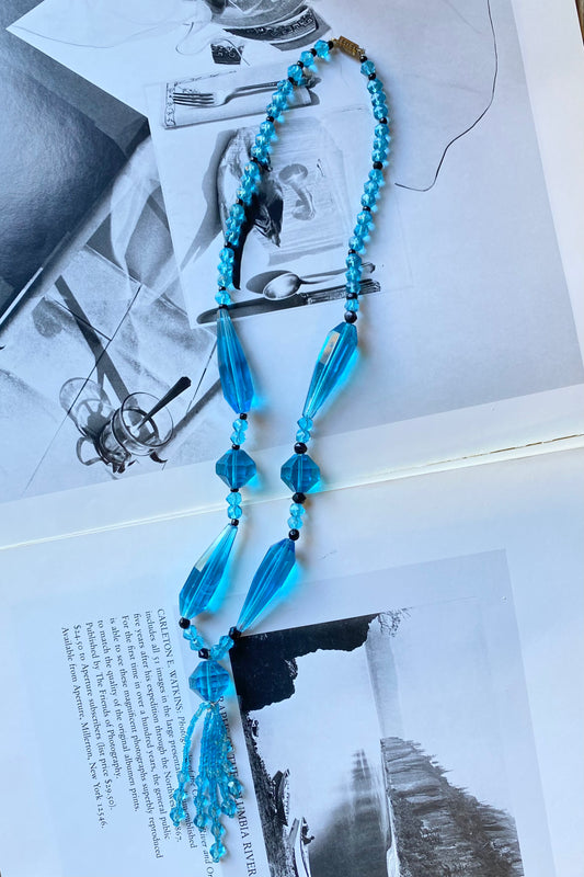 Art Deco Czech Glass Flapper Necklace