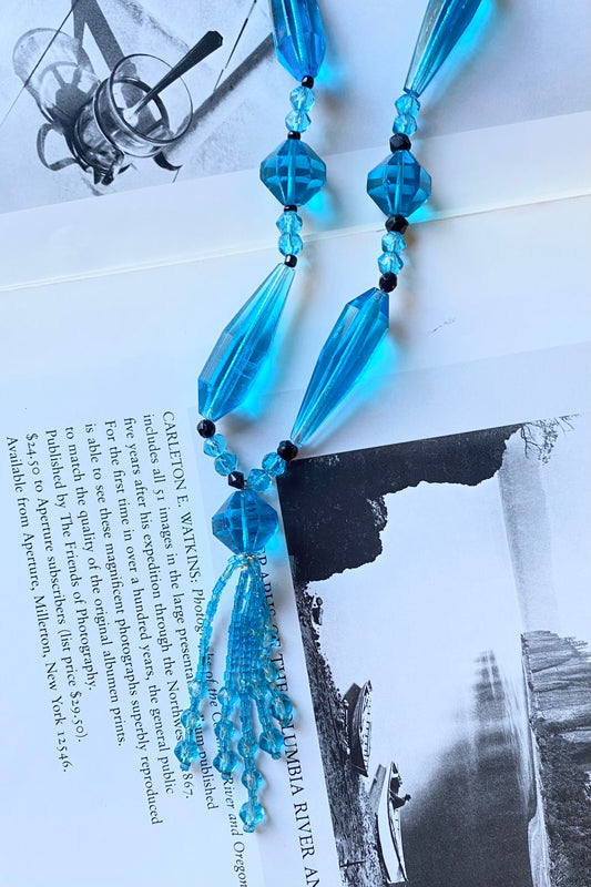 Art Deco Czech Glass Flapper Necklace