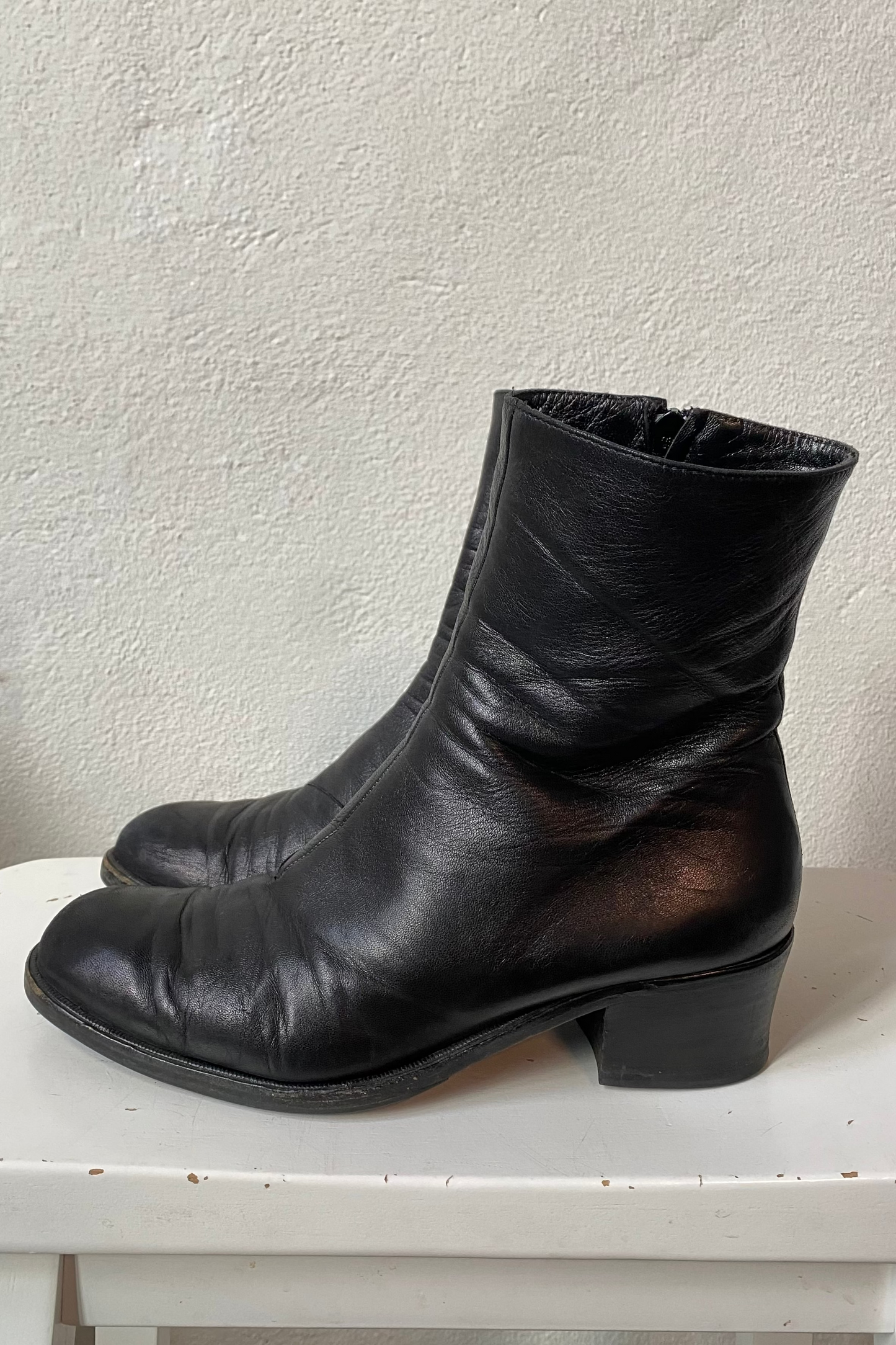 Black Leather Boots, 10.5