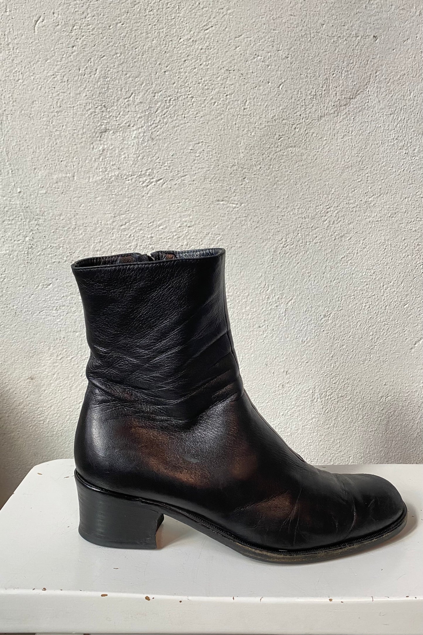 Black Leather Boots, 10.5