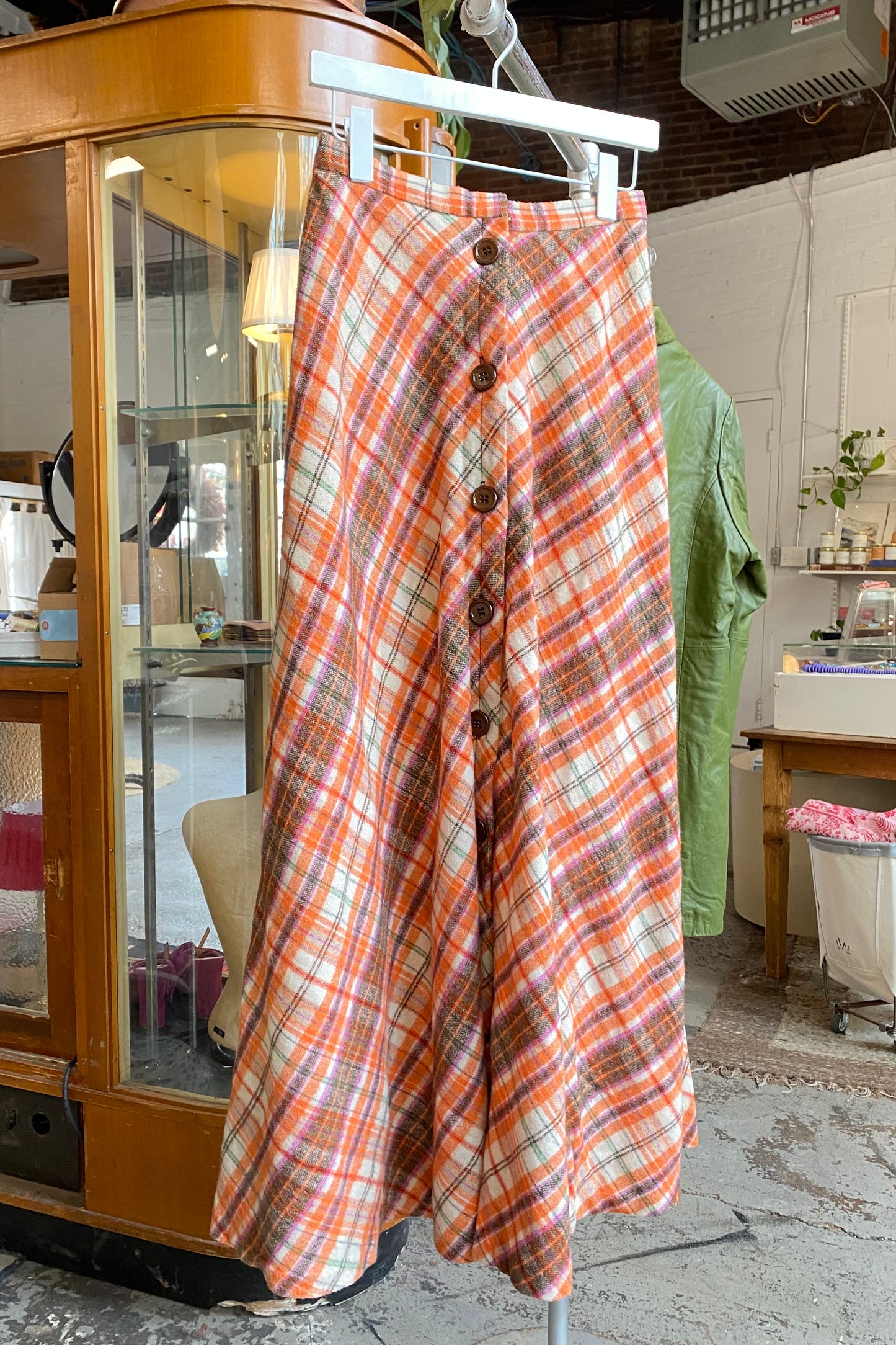 Beverly Paige Plaid Long Skirt