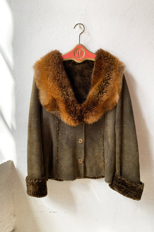 Inochi Lamb and Fox Fur Jacket