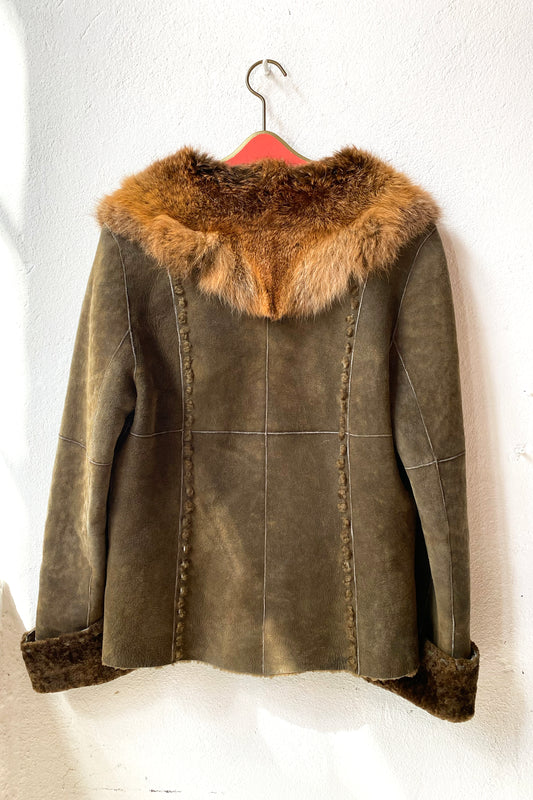 Inochi Lamb and Fox Fur Jacket