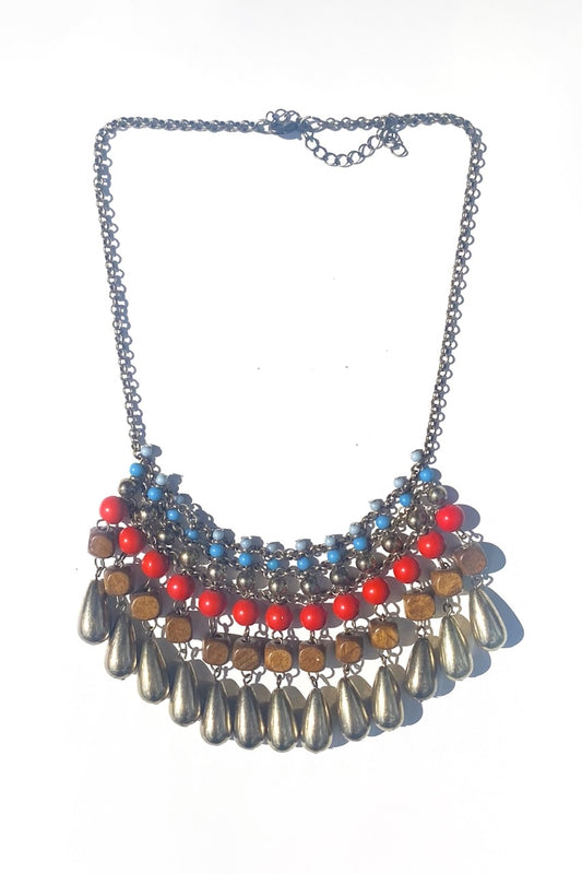 Vintage Multi Color Statement Necklace