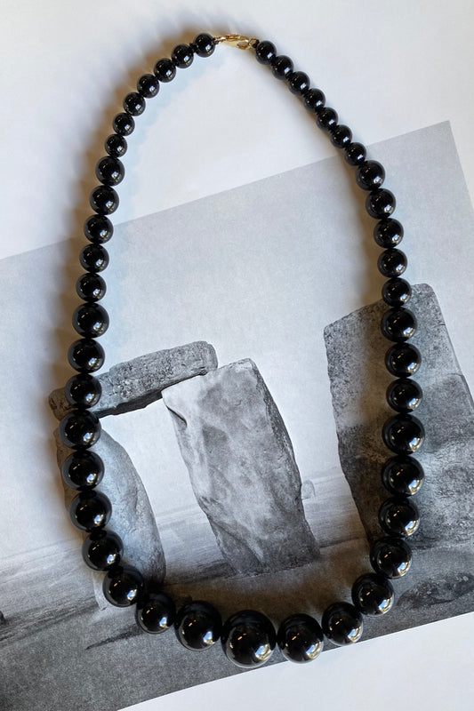 Graduated Onyx Necklace