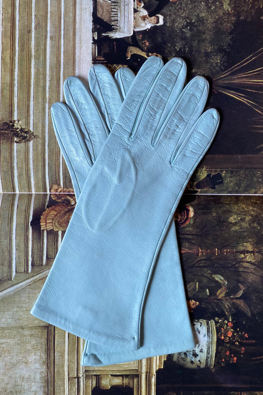 Aqua Leather Gloves
