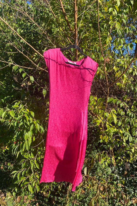 Giorgio Sant'Angelo Silk Pink Paisley Dress