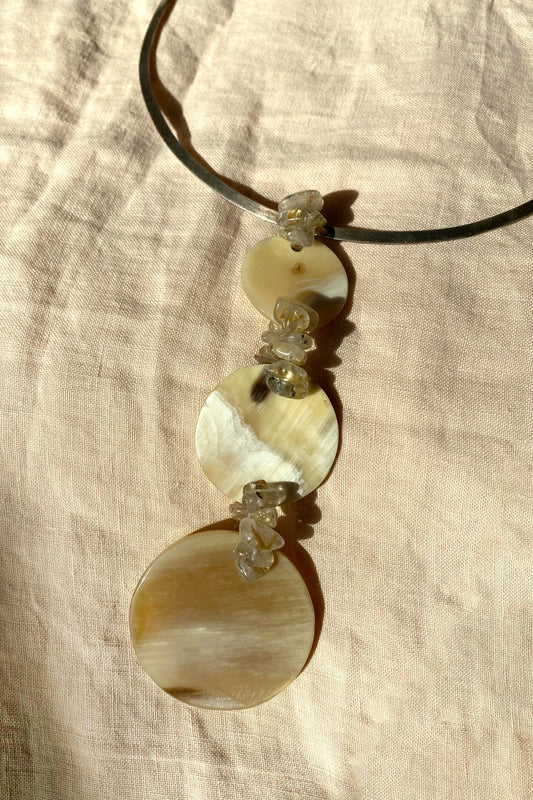 Sterling Silver and Capiz Shell Necklace